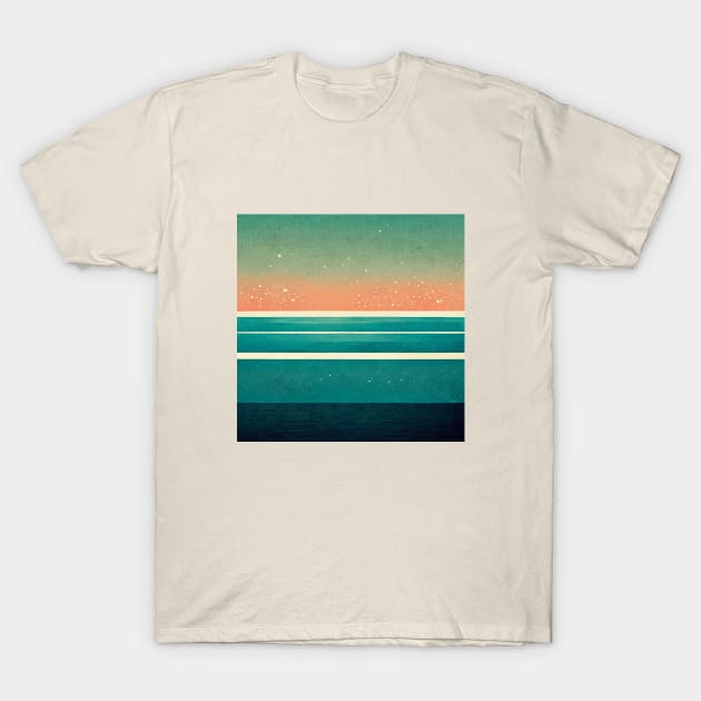 Ocean Abstract T-Shirt by Retro Travel Design